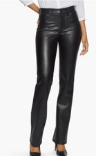 Womens Black Leather Pant 100 Real Lambskin Slim fit skinny Moto Biker Pants W6