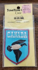 Vintage Canada Canadian Goose Patch Embroidered Flag Emblem Applique Sew Craft