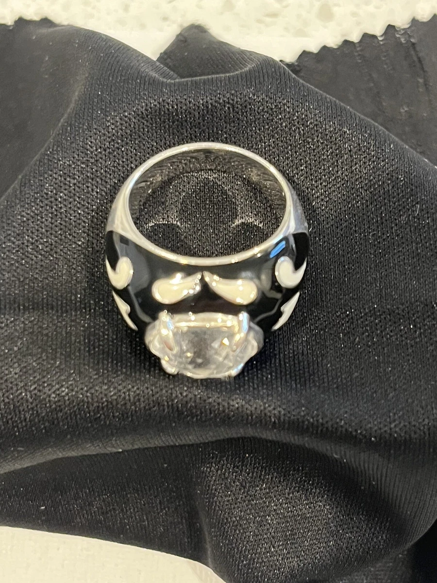 Vintage Black and 925A Silver With Large Stone eBay