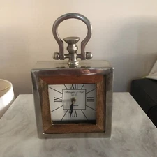 McLaughlin & Scott Cambridge Desk Mantle Clock 2016 Wood READ DESCRIPTION BELOW