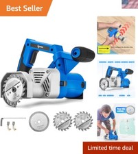 Versatile 3-3/8" Circular Saw with 4 Depth Settings - Ideal for Wood & Ceramic