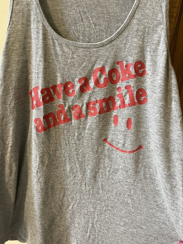 womens coke tank top large