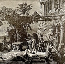 Portico Of Nebuchadnezzar's Palace 1888 Victorian Religious Art Print DWT4B