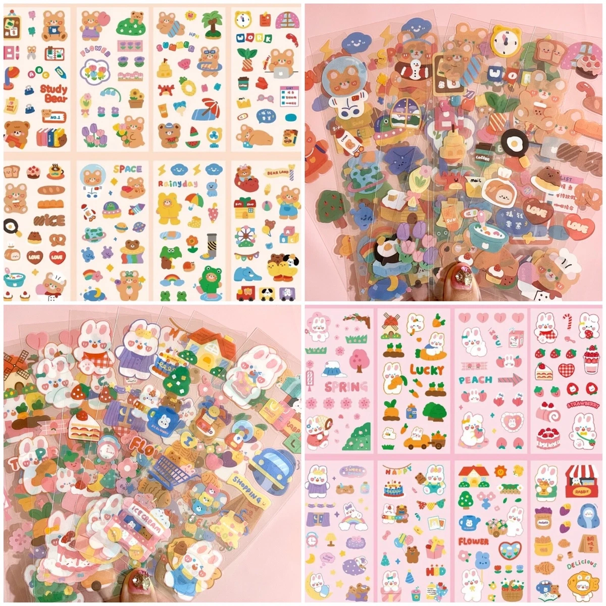 1 Sheet Korean Kawaii Stickers Journal Top Loader Decoration, Penpal, Happy  Mail