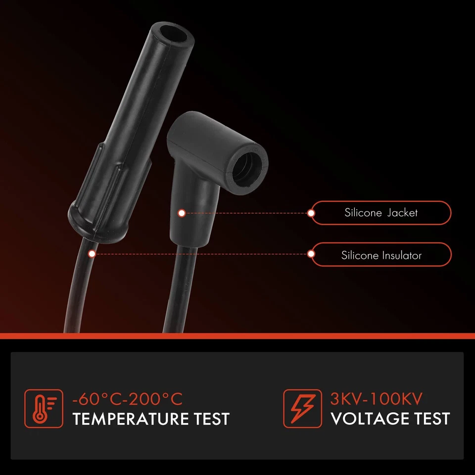 Juego de 6 cables de bujía para Chevrolet Camaro Impala Malibu GMC Pontiac Checker Foto 4 de 4