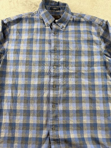 Pendleton Hemd Herren Large blau grau kariert Landry Wollmischung Flanell Outdoor - Bild 3 von 6