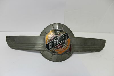 Used OEM Mopar Hood Ornament Badge Trim 1950 Chrysler Newport Windsor (SRb)