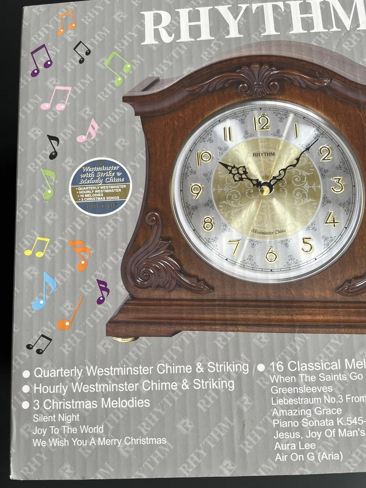 Reloj Timbre Melodía Musical Madera Rhythm CRH214UR06 Westminster Versailles ll. Foto 2 de 4