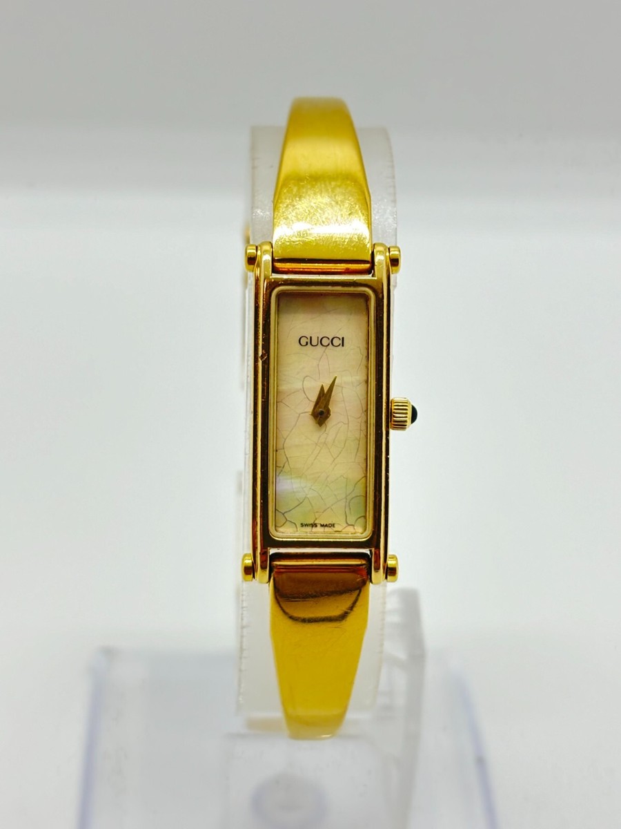 GUCCI ゴールド レディース時計　1500 Exc+4] GUCCI 1500 Watch Gold Dial Women's Bangle Wrist Watch