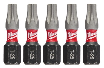 Milwaukee 48-32-4636 T25 Shockwave Impact Torx Bits (5 PK)
