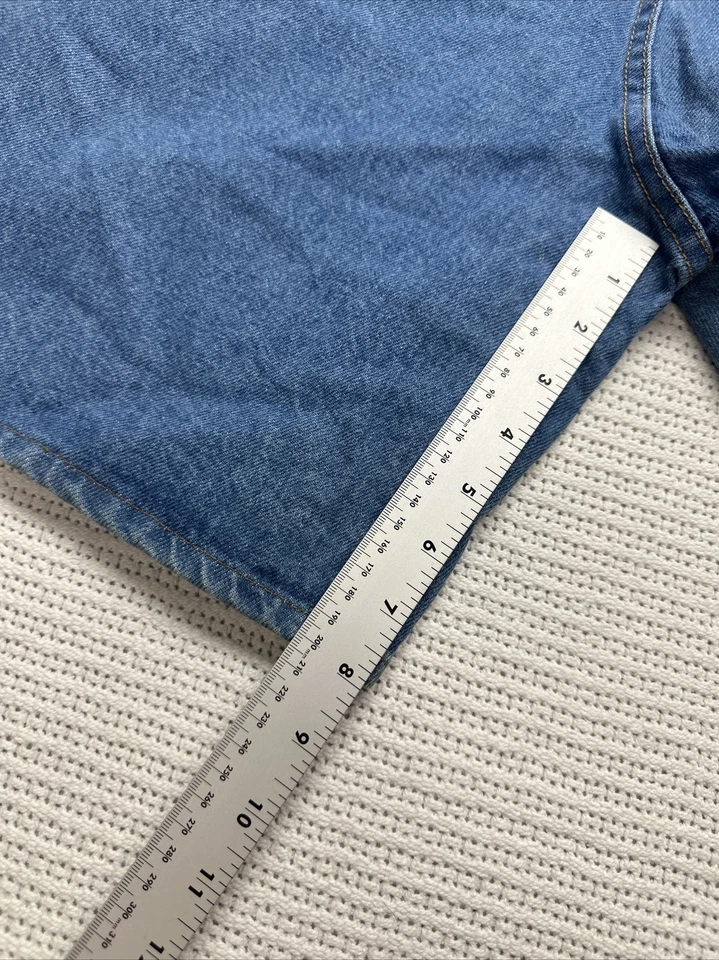 Pantalones Cortos Vintage Hunt Club Mamá Mujer 12 Tiro Alto Azul Medio Lavado Hecho en EE. UU. 30x8" Foto 4 de 4