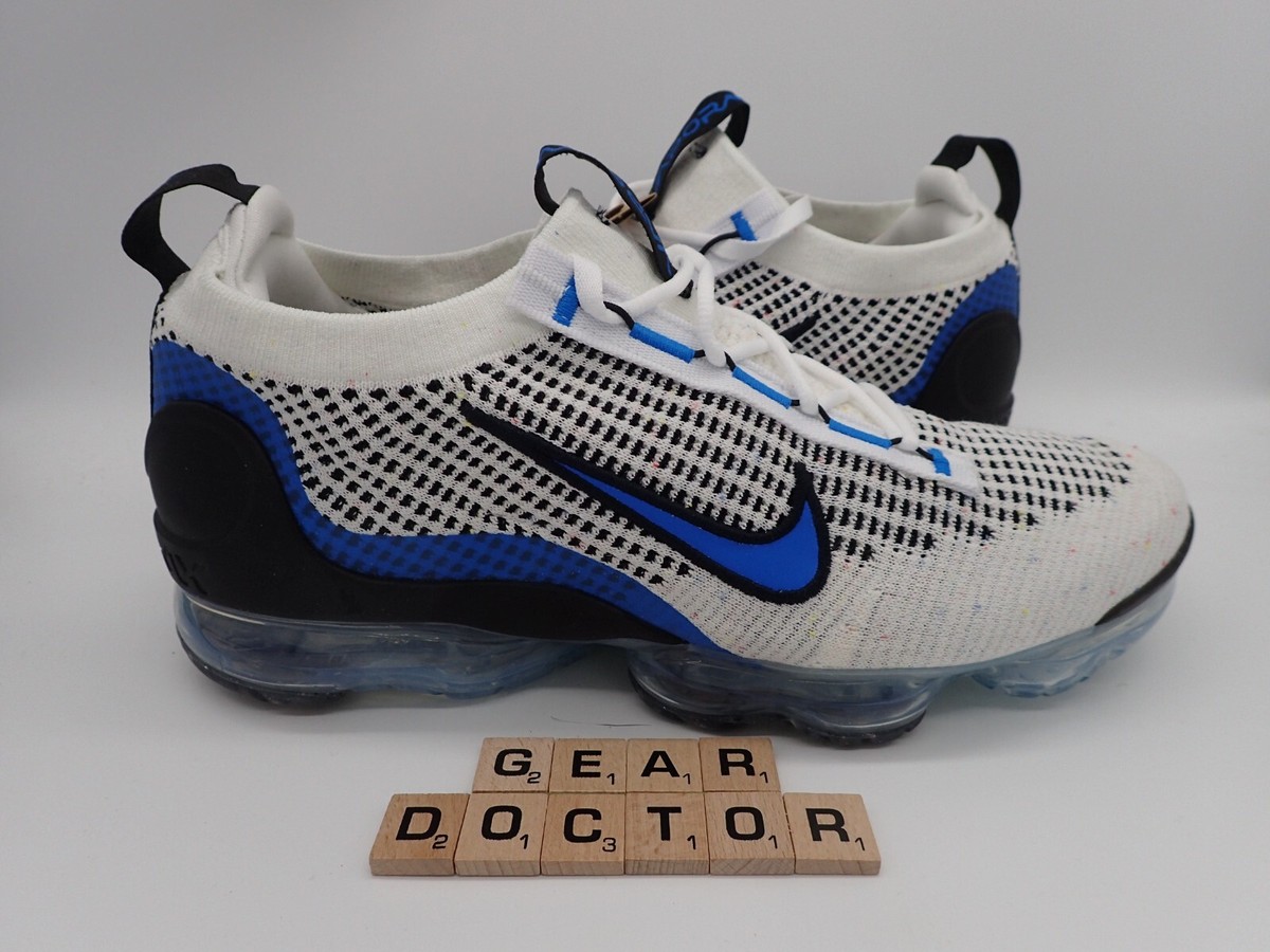 NIKE AIR VAPORMAX 2021 FK White/Photo Blue-Black Mens DMOO25 100