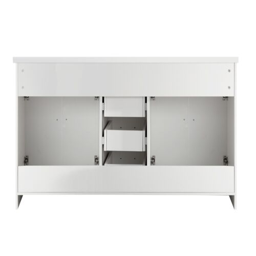 60"Bathroom Vanity With Sink Resin Basin Freestanding Cabinet No Faucet - Picture 5 of 7