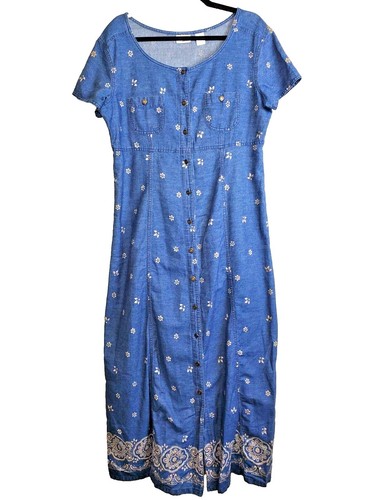 NEW Women's Denim Dress Lightweight Denim LIZ CLAIBORNE dress Size 18 | eBay