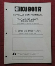 KUBOTA B6100 B7100 Traktor "B-3548 Heckmäher" Bedienungsanleitung Teilekatalog