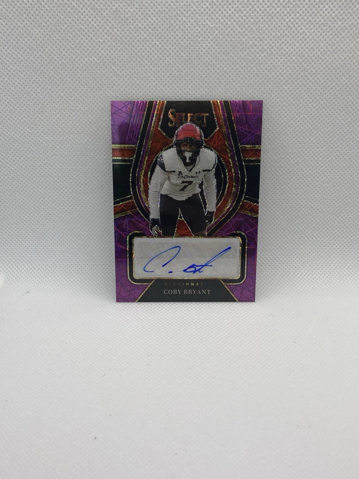 Coby Bryant Panini Select Draft Picks Rookie Signatures #RSCBR Purple Lazer
