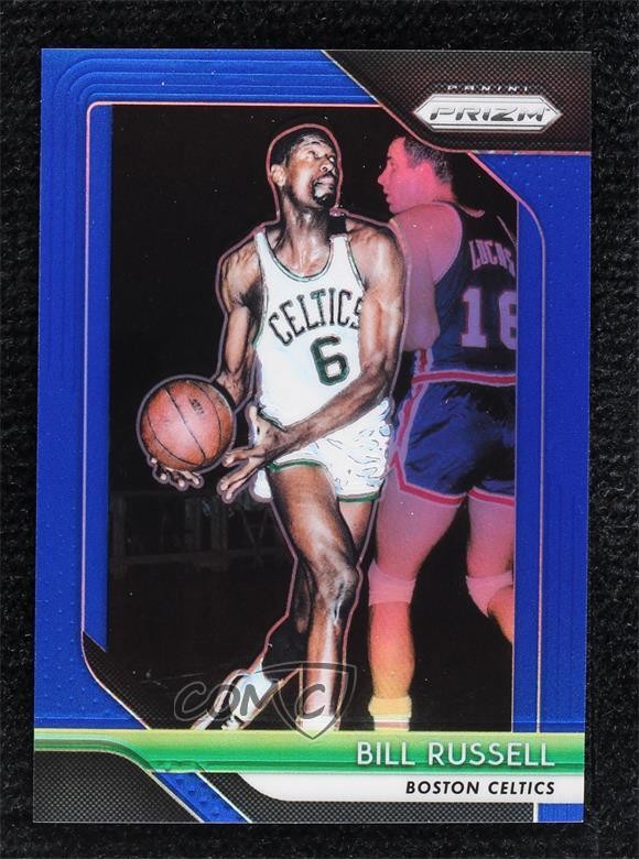 2018-19 Panini Prizm Blue Prizm 137/199 Bill Russell #25 HOF 7zf