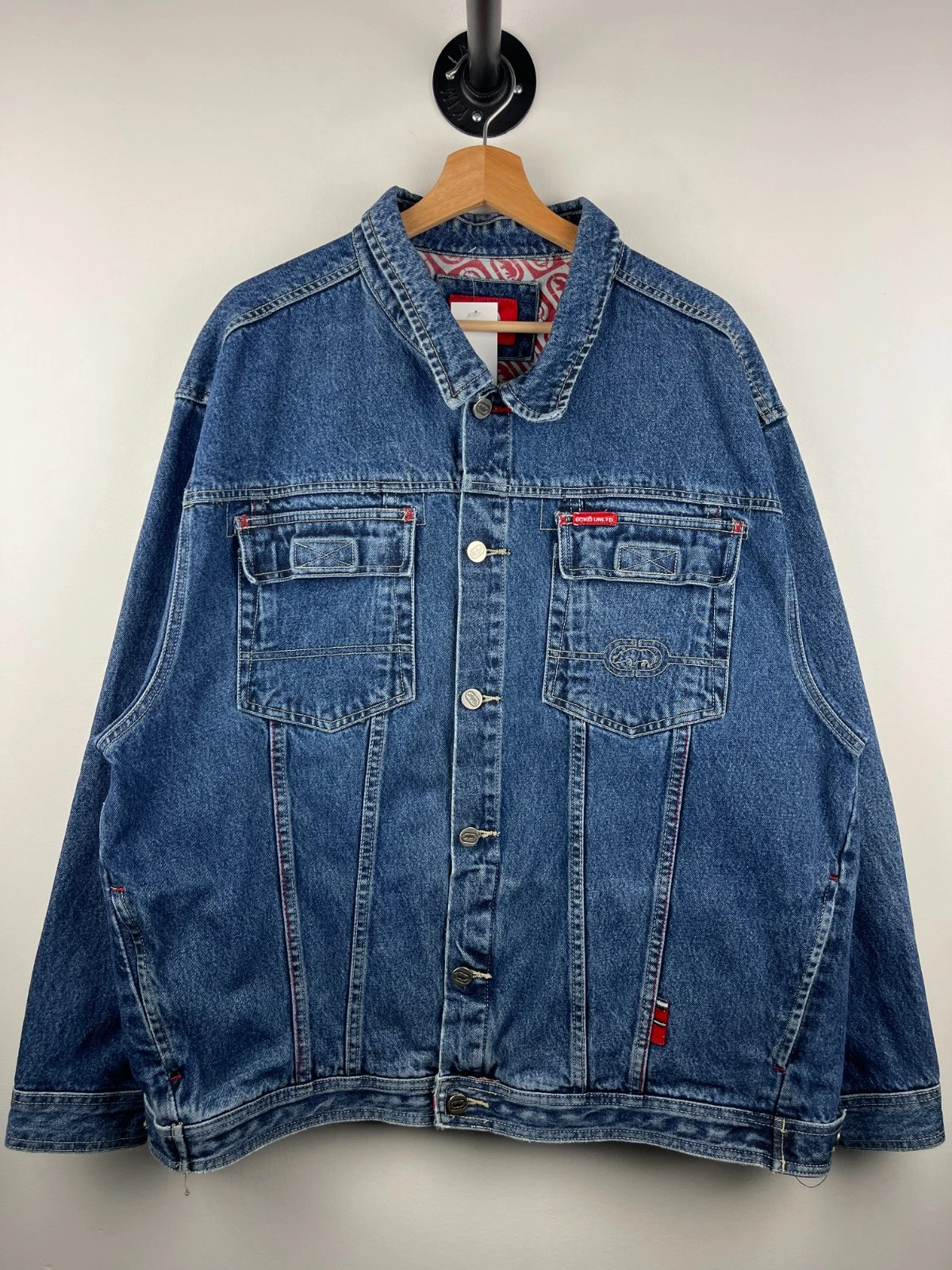 Vintage Y2K Ecko Blue Denim Jacket Size XL
