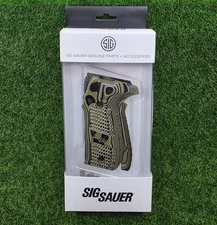 Sig P226 OEM G10 Piranha GMASCUS Green Grip Set w/ Screws - GRIP-226-G10-GRN