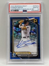 2024 Bowman Chrome Draft Konnor Griffin Blue Refractor Auto #94/150 PSA 10 Gem