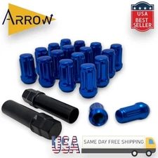 24x TOYOTA BLUE M12X1.5 TUNER RACING SPLINE WHEEL LUG NUTS + 2 KEYS FOR TOYOTA