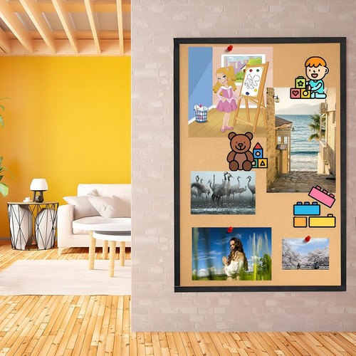 Multi-Use 24'' x 36'' Cork Board - Lightweight with 20 Cork Nails Included - Picture 6 of 9