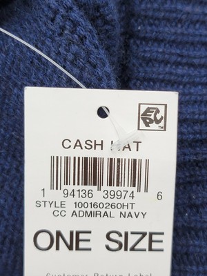 Charter Club 100% Cashmere Cuffed Beanie in Admiral Navy Blue Charter Club women main image 3