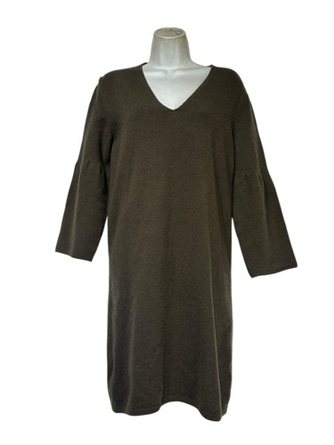 Massimo Dutti, massimo dutti green long sleeve wool pullover dress Size S Italy