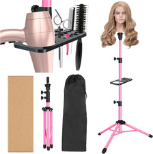 Wig Stand Tripod 50 Inch Metal Wig Mannequin Head Tripod Stand for Hairdressing