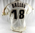 2001 Pittsfield Astros Ballou #18 Game Used White Jersey 46 489 — photo 2