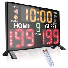 2025 Bigger LED Digital Scoreboard, Portable Basketball Scoreboard with Timer...