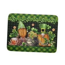 St. Patrick's Day Gnome Dish Drying Mat for Kitchen 18x24inch Green Gnomes