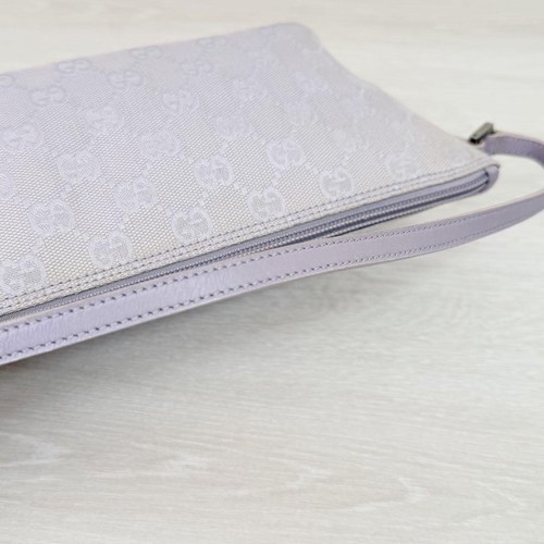 Gucci Handbag Accessory Pouch Lavender Purple Canvas - Picture 8 of 12