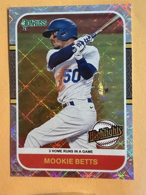 2021 Panini Donruss Highlights VECTOR #HI1 Mookie Betts Los Angeles Dodgers
