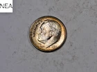 1950 Roosevelt Dime ~ Gem BU *Full Torch - FT* Rainbow Toned ~ ZD920