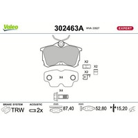 Valeo 302463A Bremsbelagsatz FüR Honda Accord CK CG CH CF CL CN CM