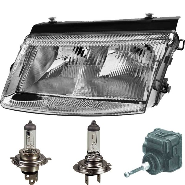 Scheinwerfer Links FüR VW Passat B5 3B H7+H4 Inkl. Philips Lampen Motor-image
