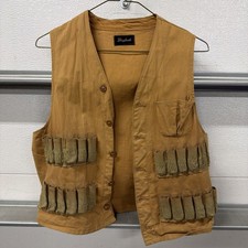 The Original Drybak Shotgun Shell Canvas Hunting Vest Binghamton NY Vtg 