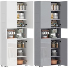 HOMCOM 180 cm Tall Pantry Storage Cabinet with Soft Close Doors