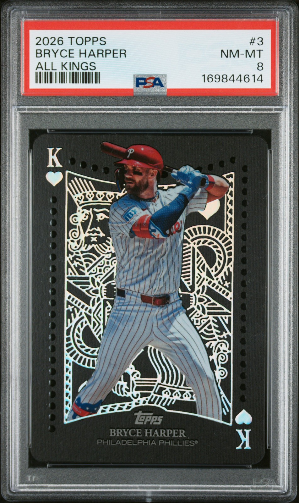 2026 TOPPS ALL KINGS #3 BRYCE HARPER PSA 8