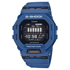 Casio GBD-200-2 Men's G-Shock G-SQUAD Digital Bluetooth Watch, Navy Blue