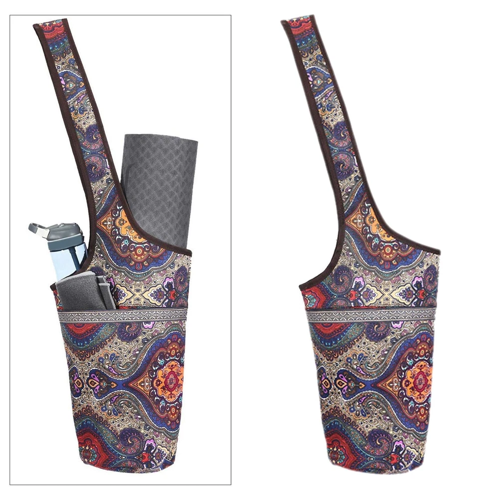 Stylish Yoga Mat Bag for Women with 2 Pockets - Large Outer & Inner Compartments Stylish Yoga Mat Bag for Women with 2 Pockets - Large Outer & Inner Compartments