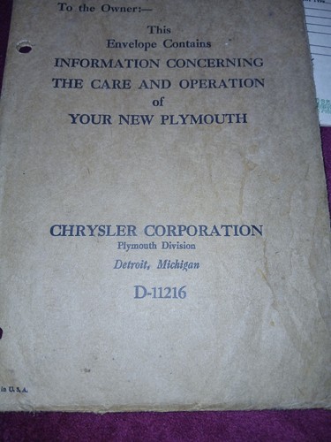 1940s The Inside Story Or Your New Plymouth - Picture 6 of 17