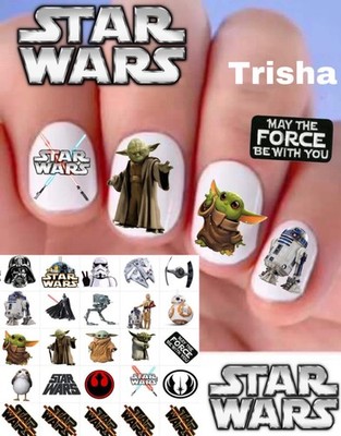 Star Wars Waterslide Nail Art Decals Set Of 50 Ins. & Bonus Tk