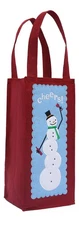 13 Inch Snowman Christmas Wine Gift Bag, Wine Bottle, New