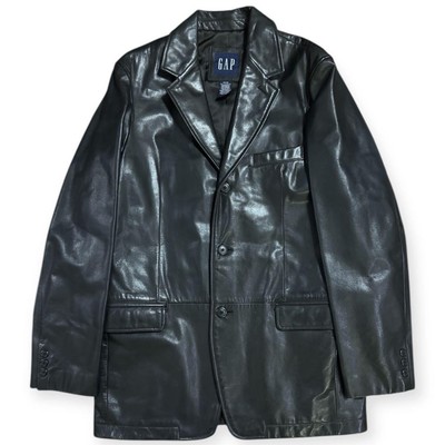 Old Gap 00S Vintage 3B Leather Jacket Black M Size | eBay