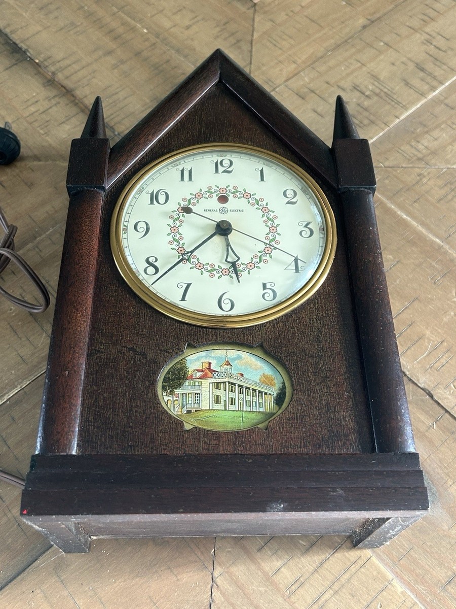 Vintage General Electric Mount Vernon Steeple Mantel Clock Model