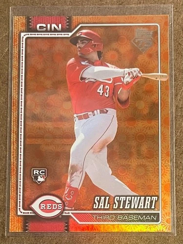 2026 Topps Series 2 Holiday Foil Sun 372 SAL STEWART RC - Cincinnati Reds