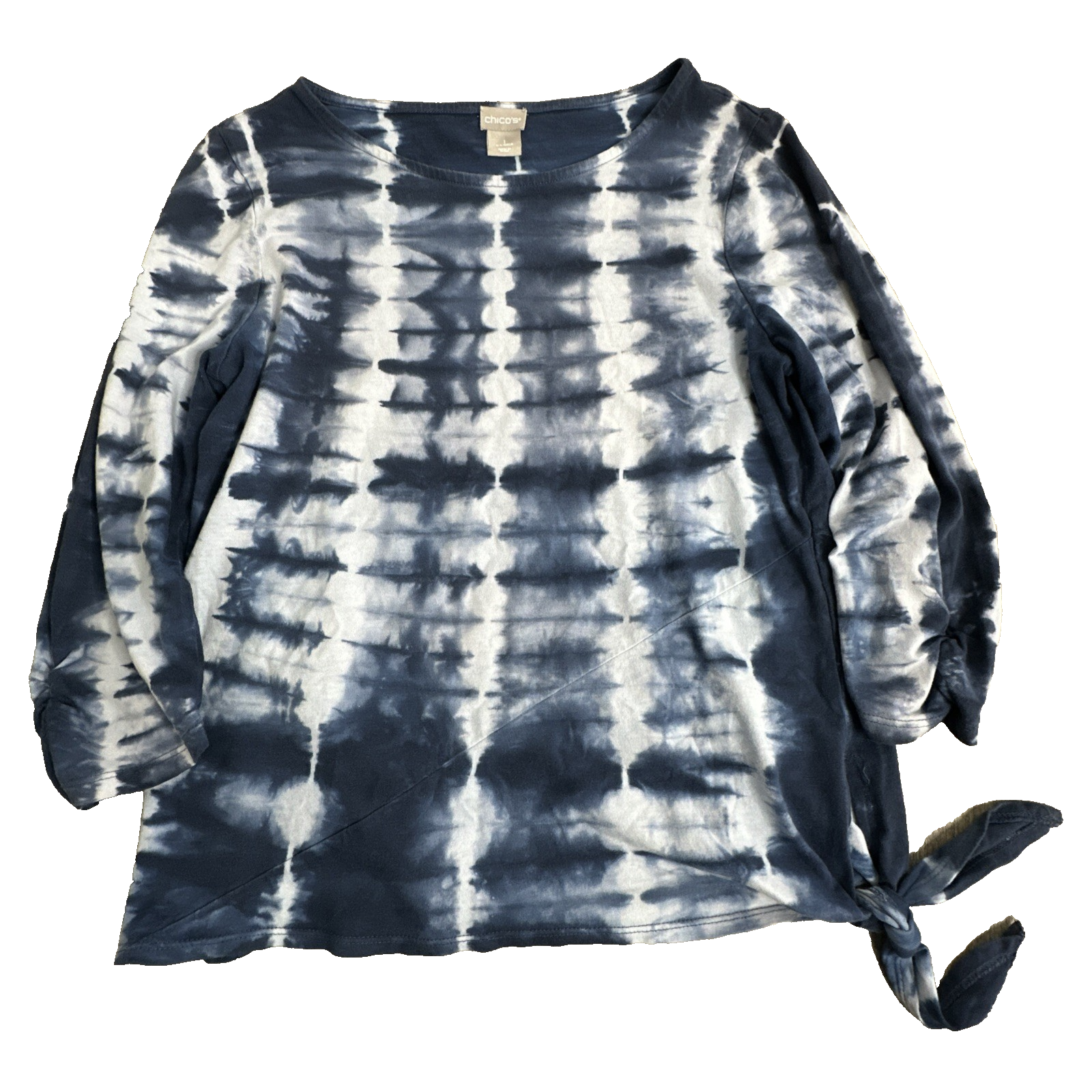 Chico's Women's Tie-Dye Shibori Top Boho Hippie Beach Tunic Size 1 US (M)
