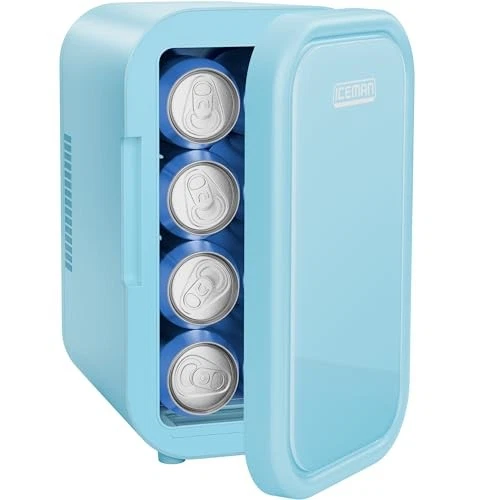 ICEMAN PORTABLE MINI FRIDGE, COOLER, AC/DC CAR PLUG-COMPATIBLE 8 CAN - BLUE
Opens in a new window or